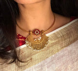 PRAGYA MOTI LAYERED LINES NECKLACE